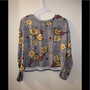 Long Sleeve Flower Top
